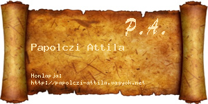 Papolczi Attila névjegykártya